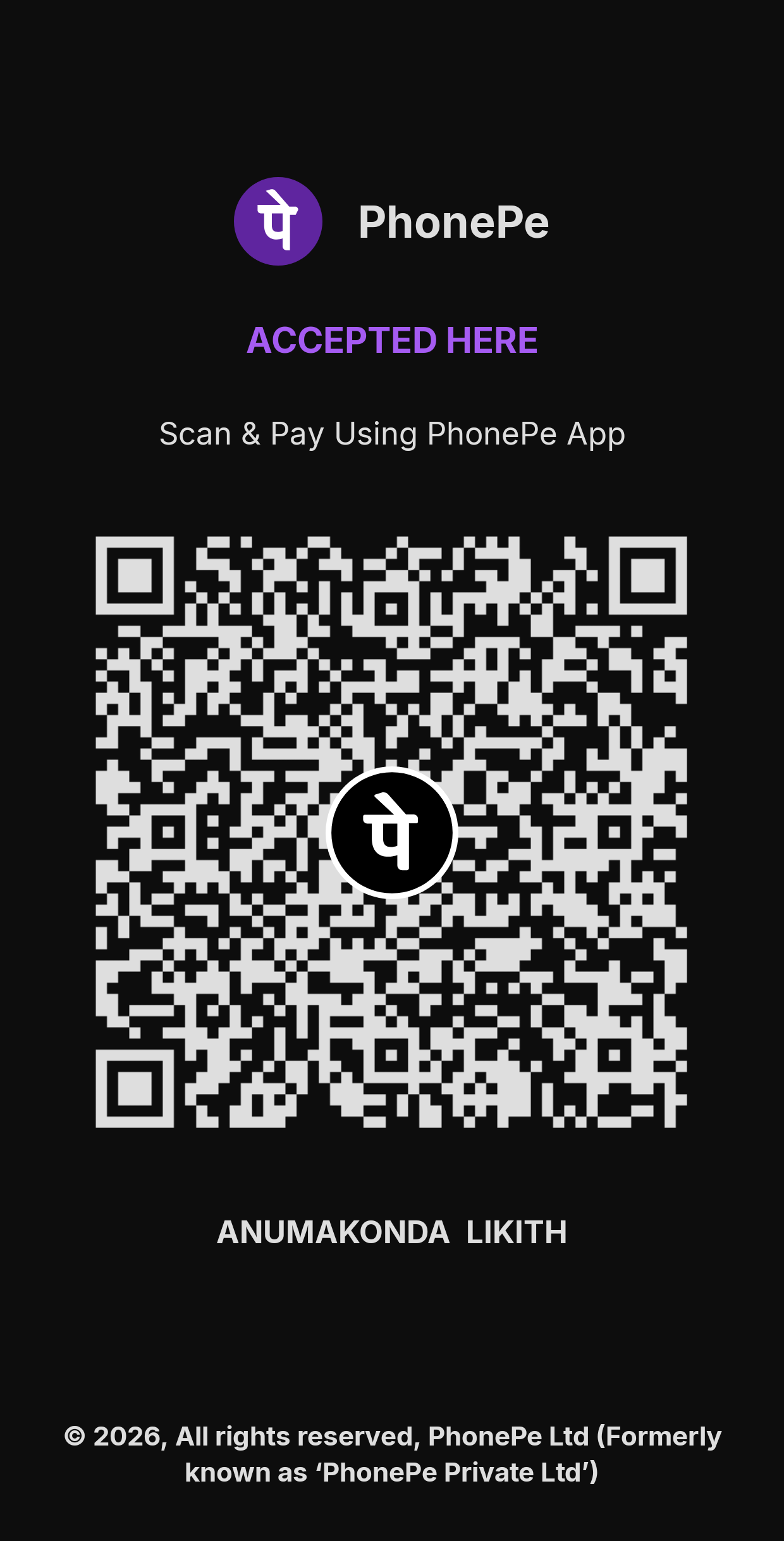 Payment QR Code
